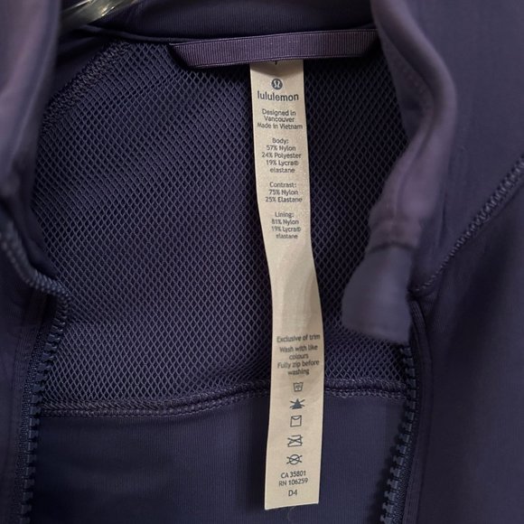 lululemon athletica Women’s Jacket Full Zip Lightweight Ventilated Purple XS - Picture 2 of 7